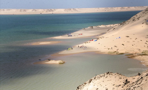 Praia da Baía de Dakhla, Marrocos